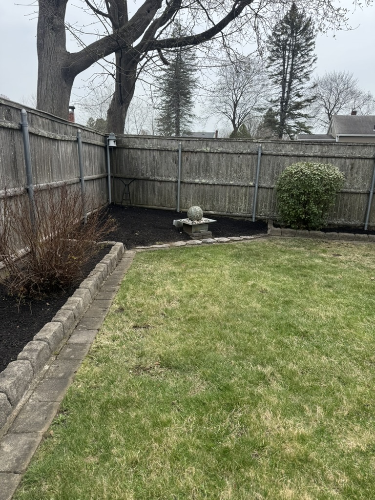After: Fresh mulch installed